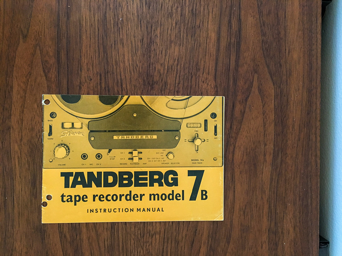 Tandberg Model 7B 7-B Tape Recorder Owners / Instruction Manual *Original*