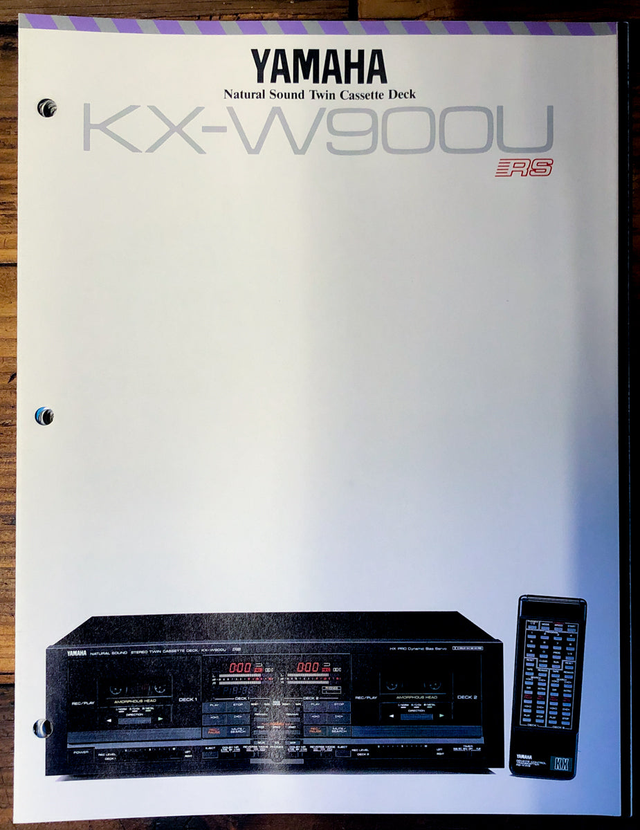 Yamaha KX-W900U Cassette Dealer Brochure 3pg *Original*