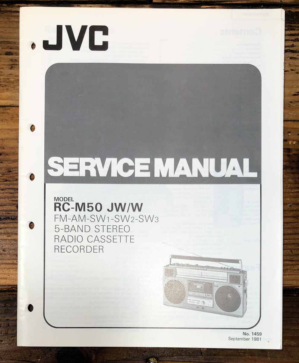 JVC RC-M50 Radio Cassette Service Manual *Original*