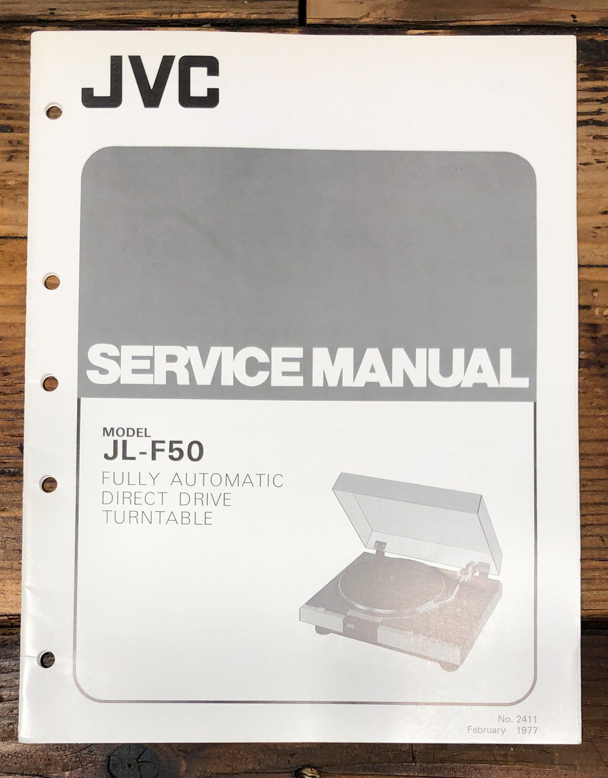 JVC JL-F50 Record Player / Turntable Service Manual *Original*