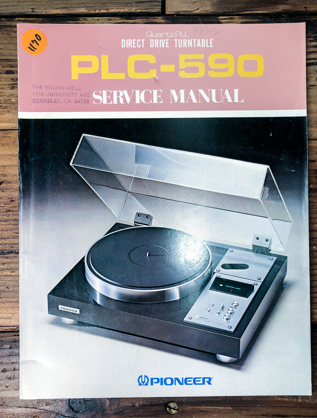 Pioneer PLC-590 Turntable Service Manual *Original*