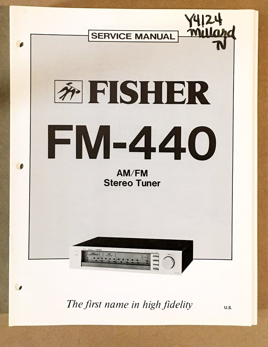 Fisher FM-440 Tuner Service Manual *Original*
