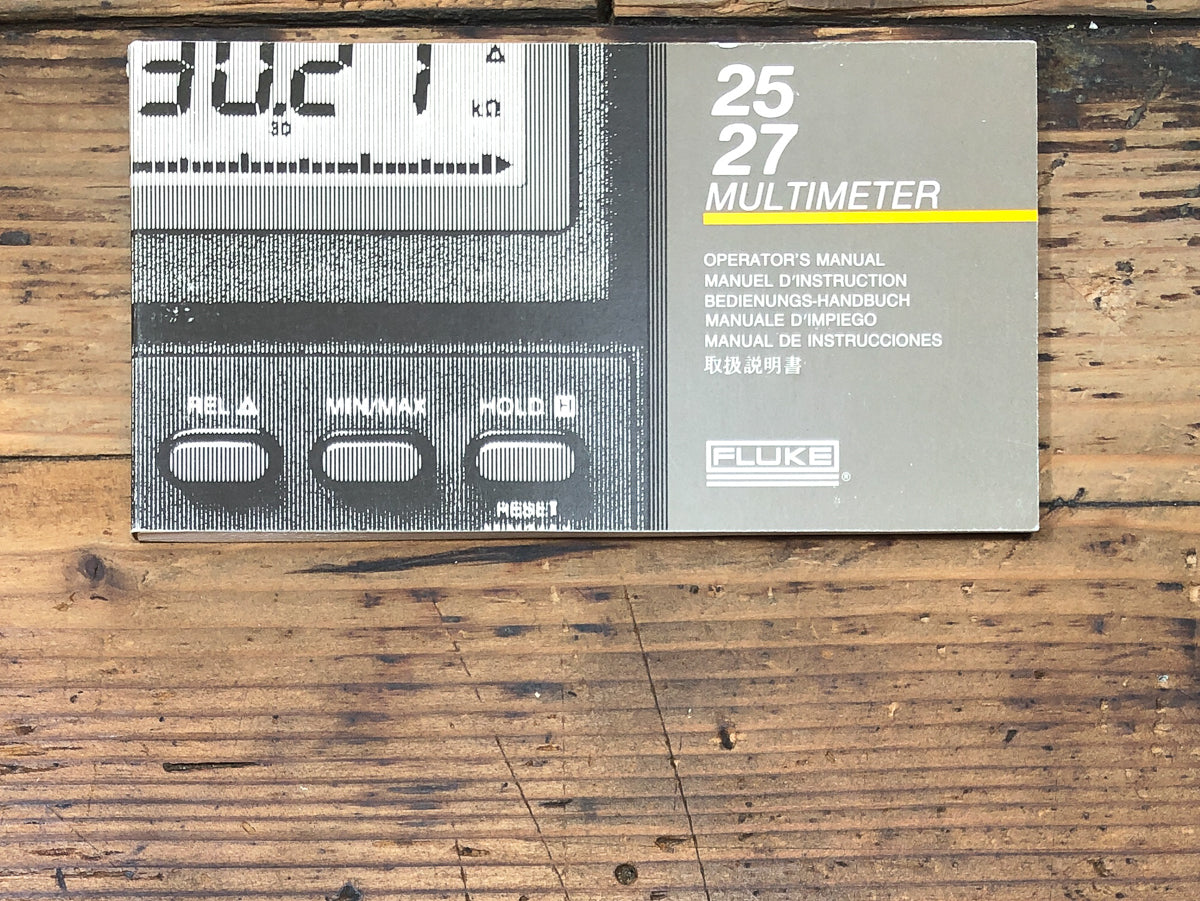 Fluke Model 25 27 Multimeter Owners / User Manual *Original*