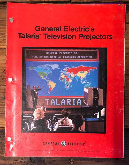 General Electric  Talaria Projector TV 6pg Foldout Dealer Brochure *Orig*