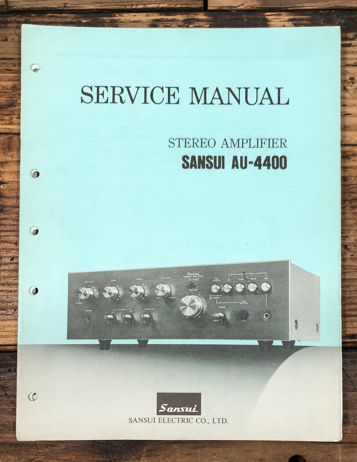 Sansui AU-4400 Amplifier Service Manual *Original*