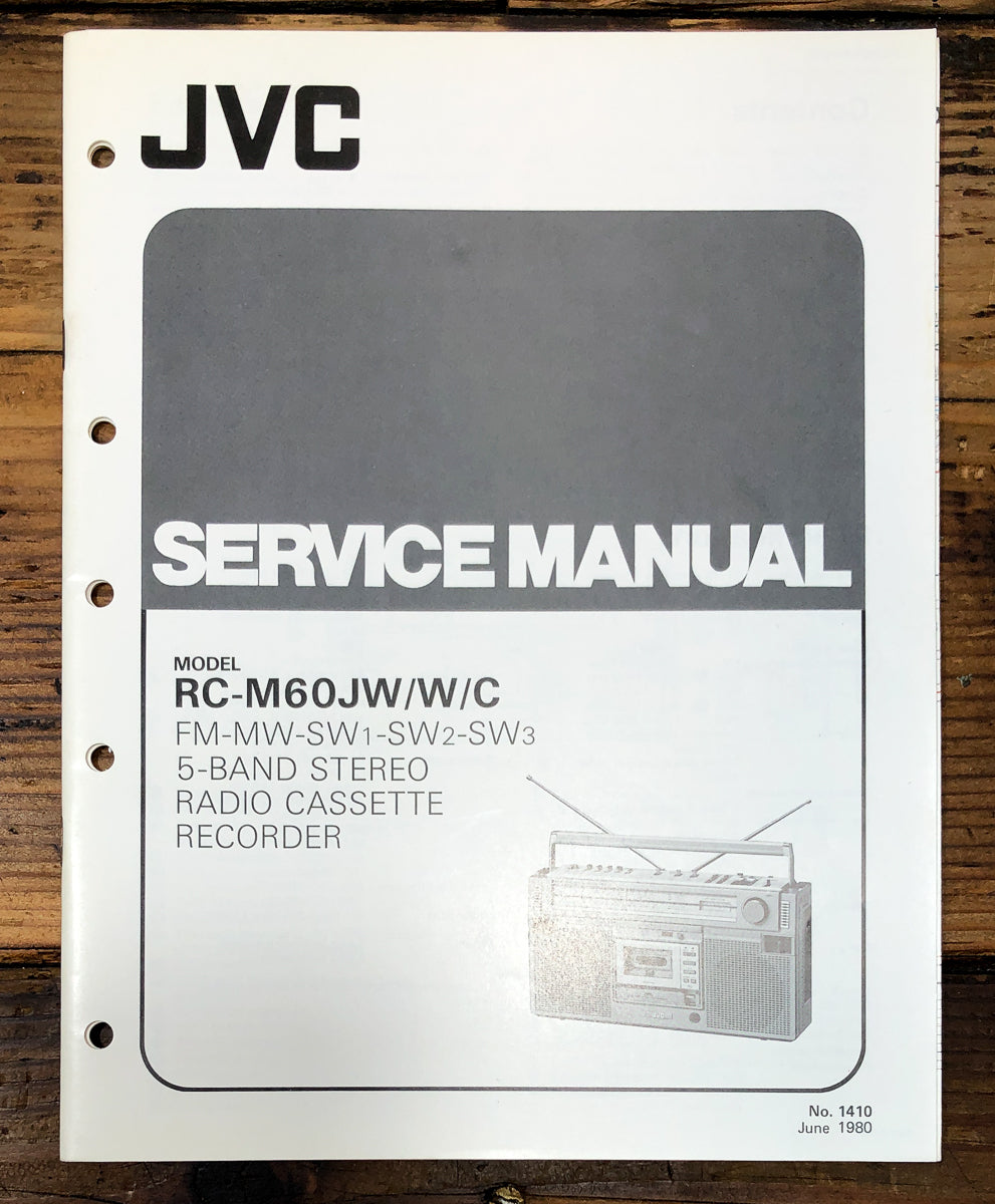 JVC RC-M60 Radio Cassette Service Manual *Original*