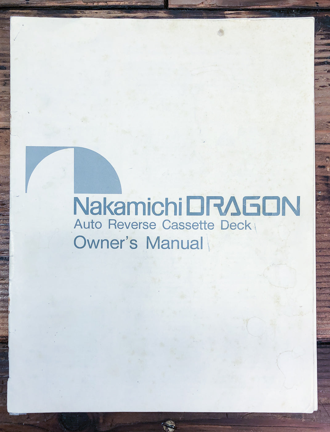 Nakamichi Dragon Cassette Service Manual *Original*