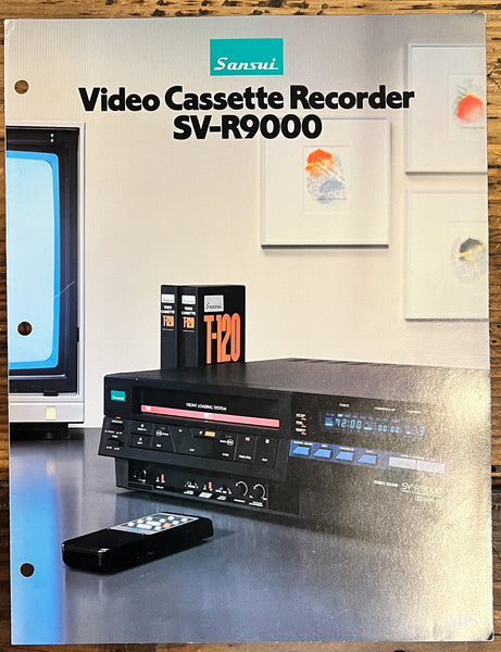 Sansui SV-R9000 VCR 3pg Foldout Dealer Brochure  *Original*