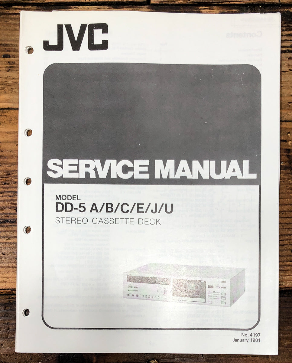 JVC DD-5 Cassette Service Manual *Original*