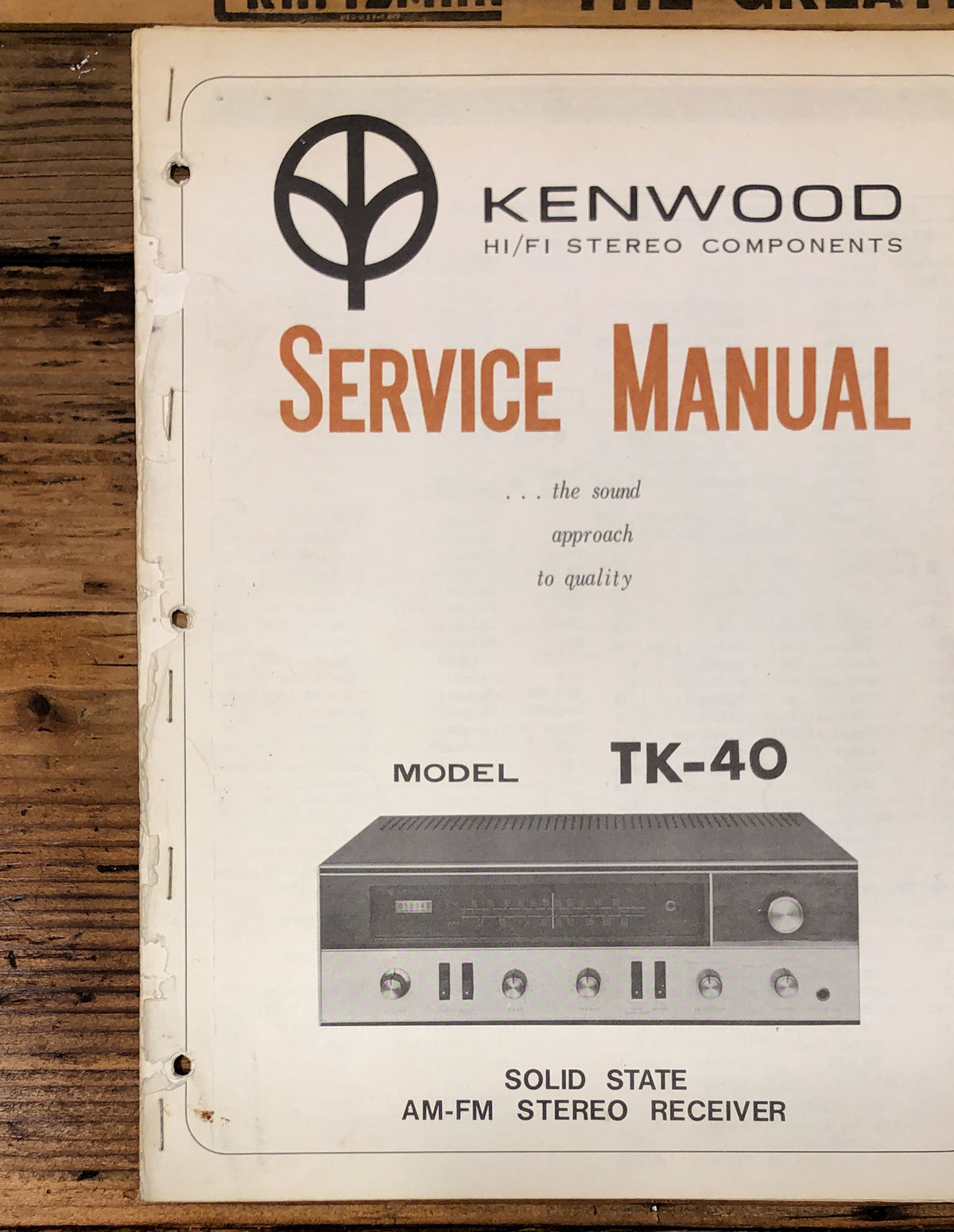 Kenwood TK-40 Receiver Service Manual *Original*