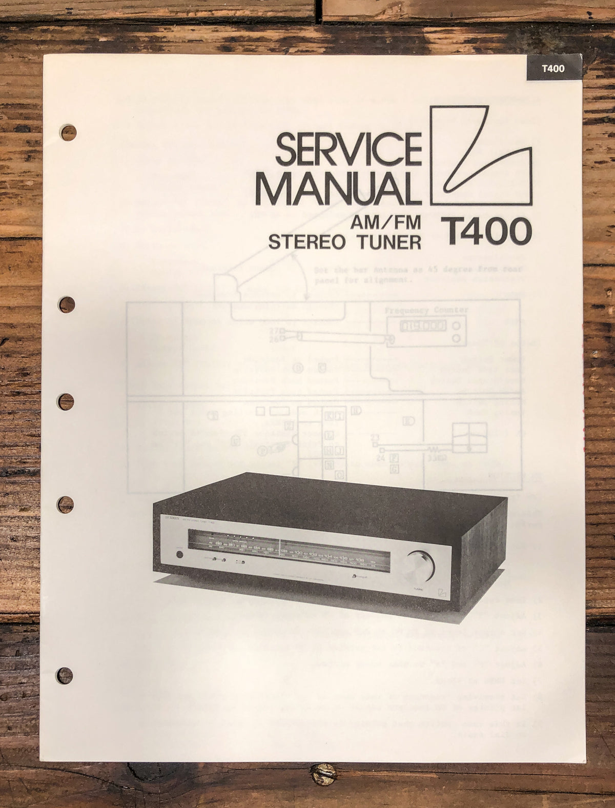 Luxman T-400 T400 Tuner Service Manual *Original*