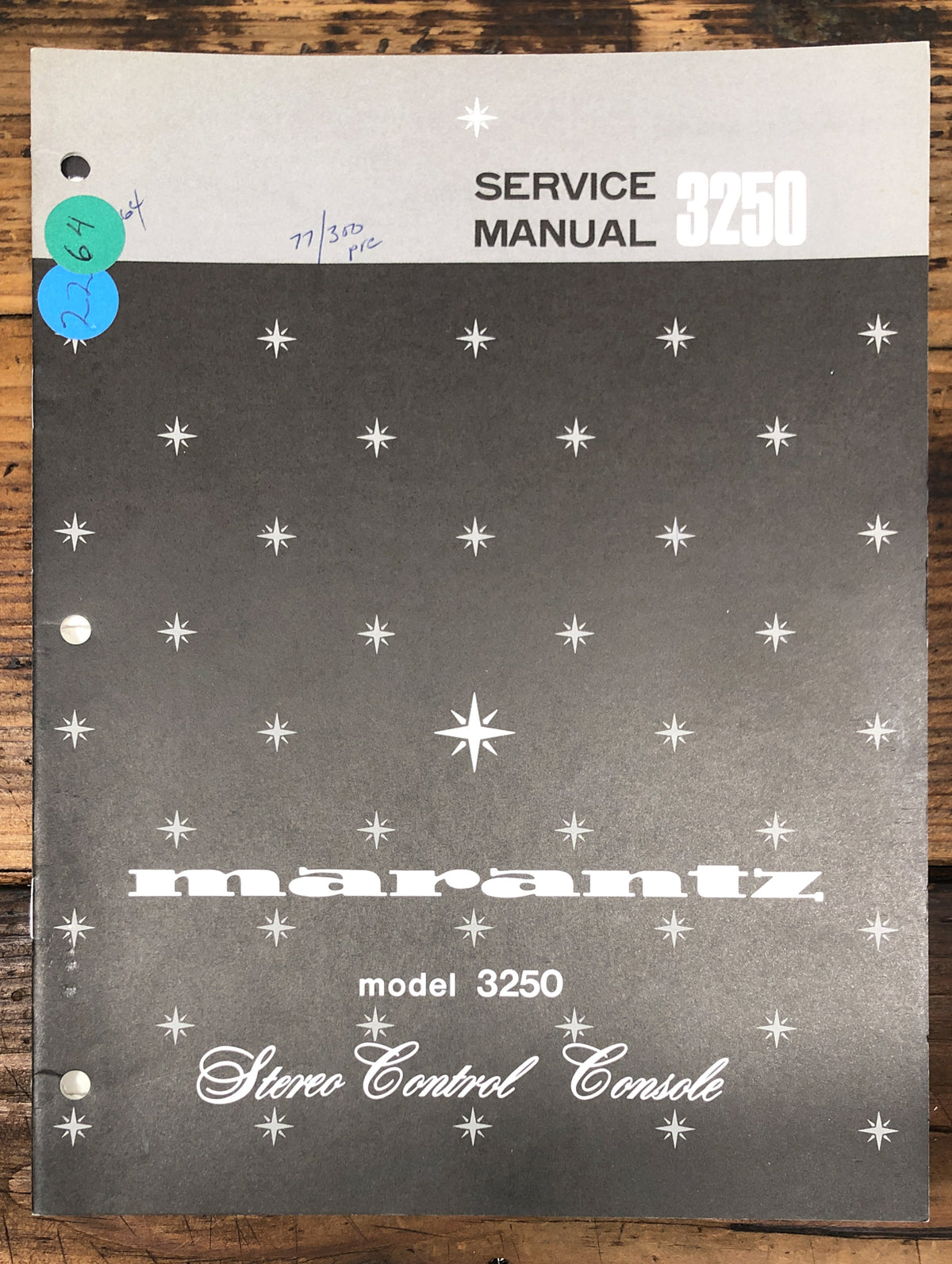 Marantz Model 3250 Preamp / Preamplifier Service Manual *Original*