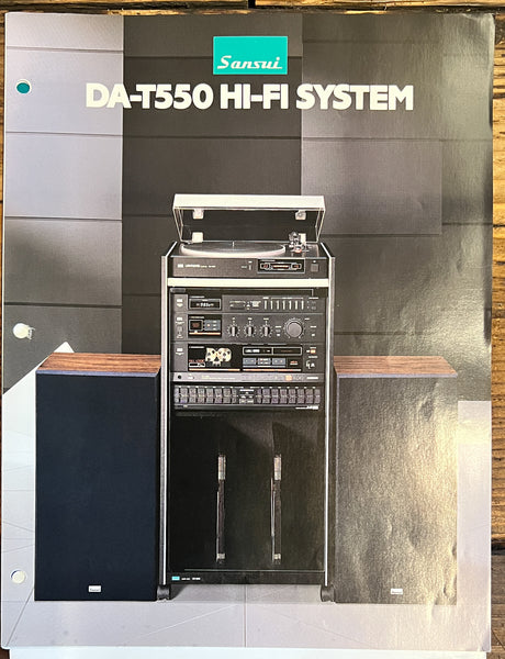 Sansui DA-T550 HiFi Stereo Spec Sheet Brochure  *Original*