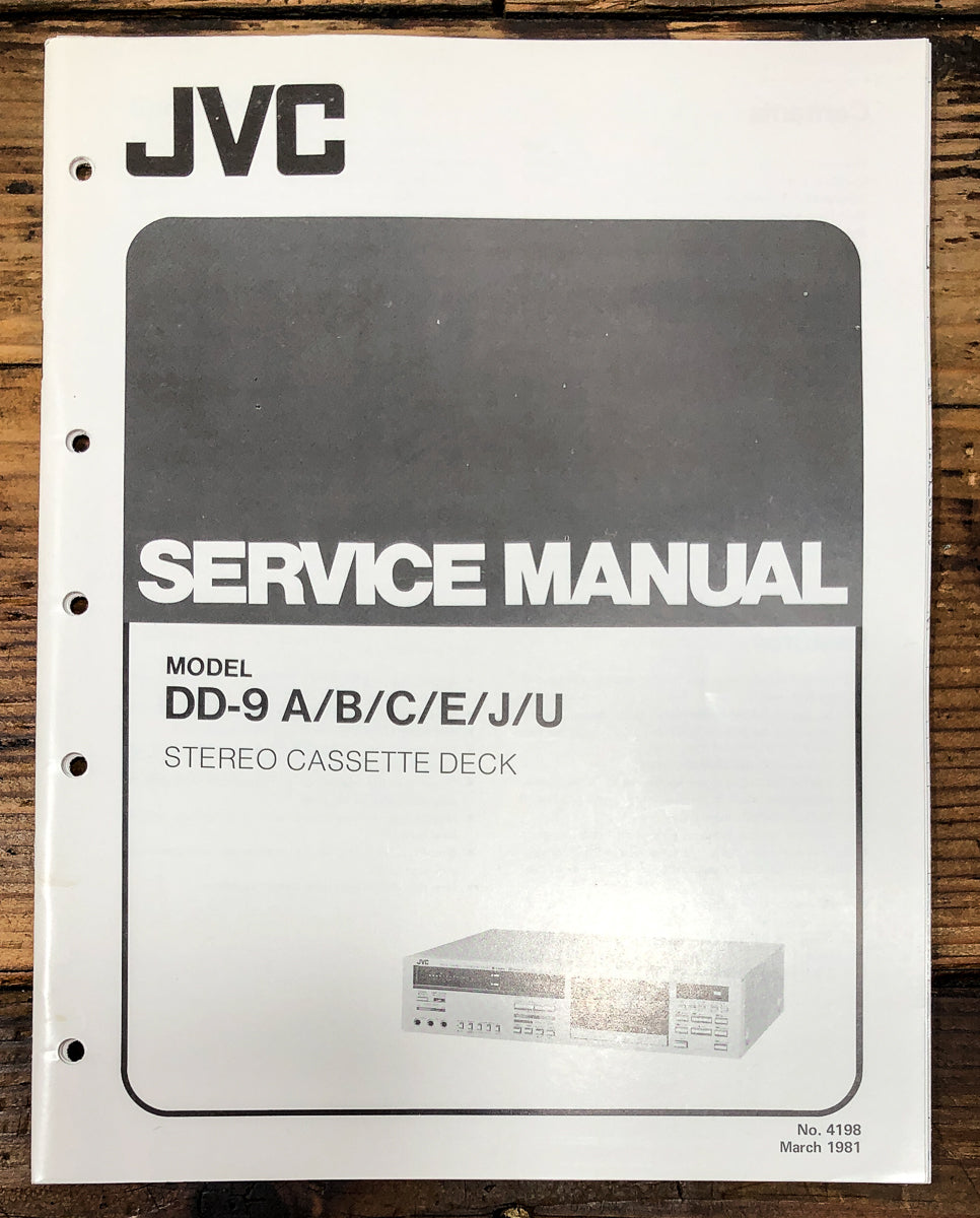 JVC DD-9 Cassette Service Manual *Original*