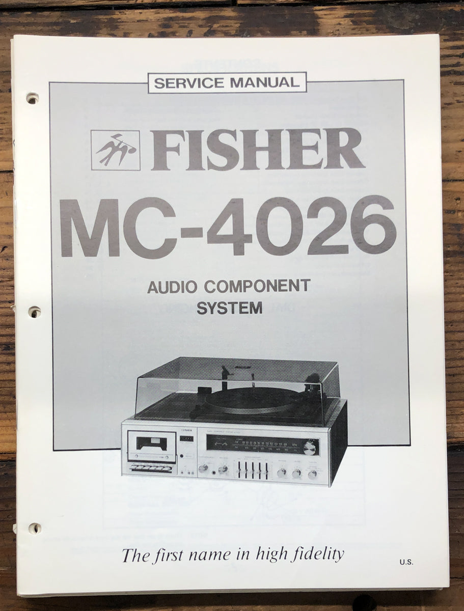 Fisher MC-4026 Stereo Service Manual *Original*