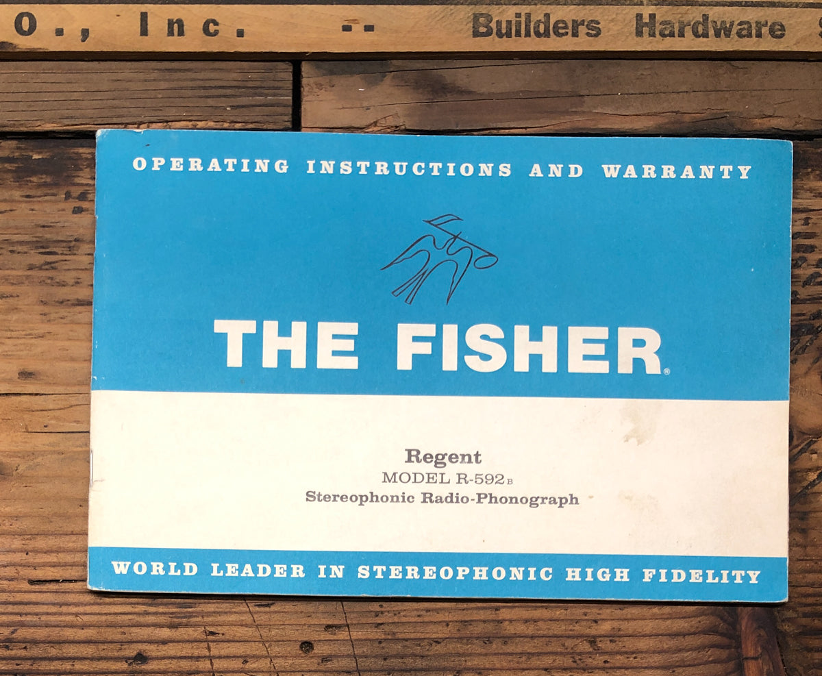 Fisher R-592a Regent Stereo Console Owner / User Manual *Original*