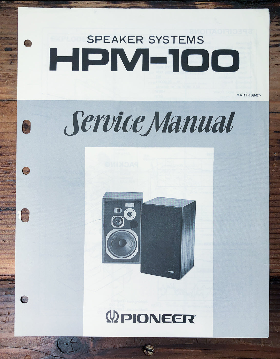 Pioneer HPM-100 Speaker System Service Manual *Original*