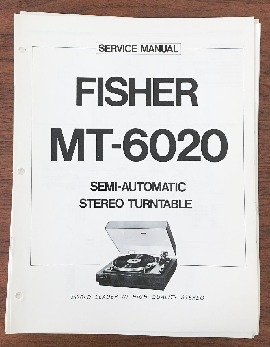 Fisher MT-6020 Record Player / Turntable Service Manual *Original*