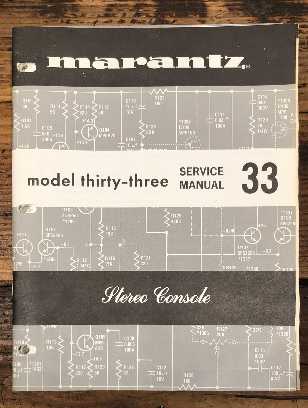 Marantz Model 33 Preamp / Preamplifier Service Manual *Original*
