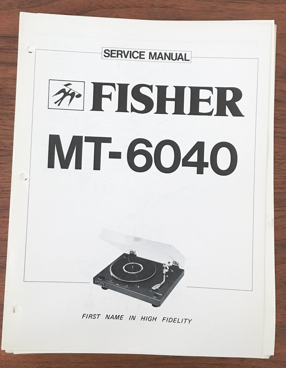 Fisher MT-6040 Record Player / Turntable Service Manual *Original*
