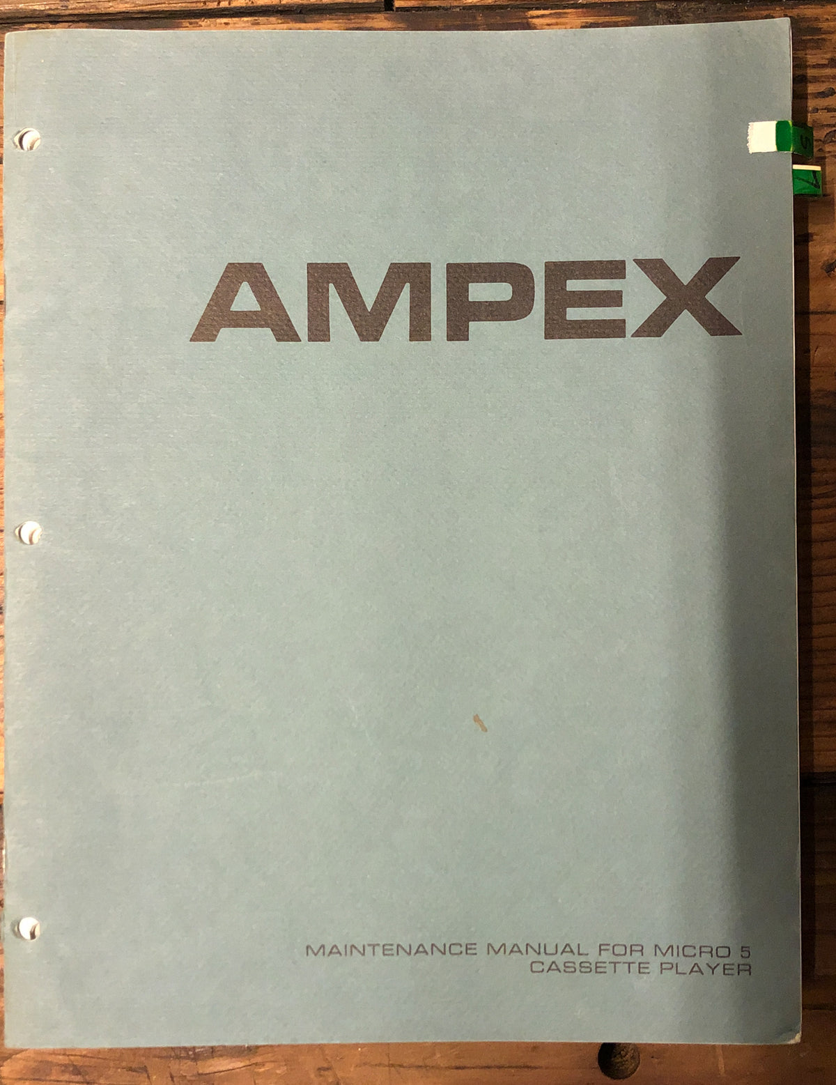 Ampex Micro 5 Cassette Service Manual *Original*