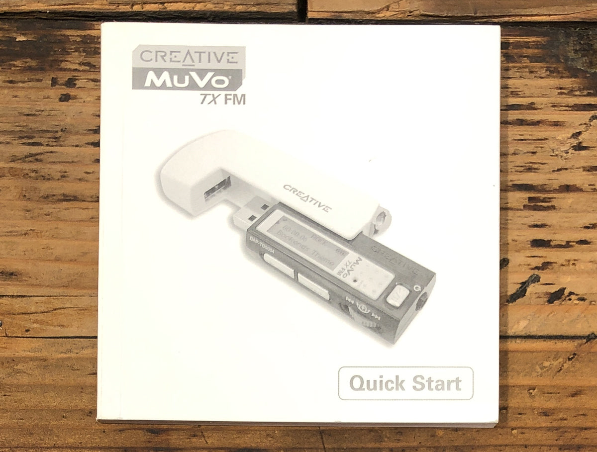 Creative MuVo TX FM MP3 Player Owners / User Manual *Original*