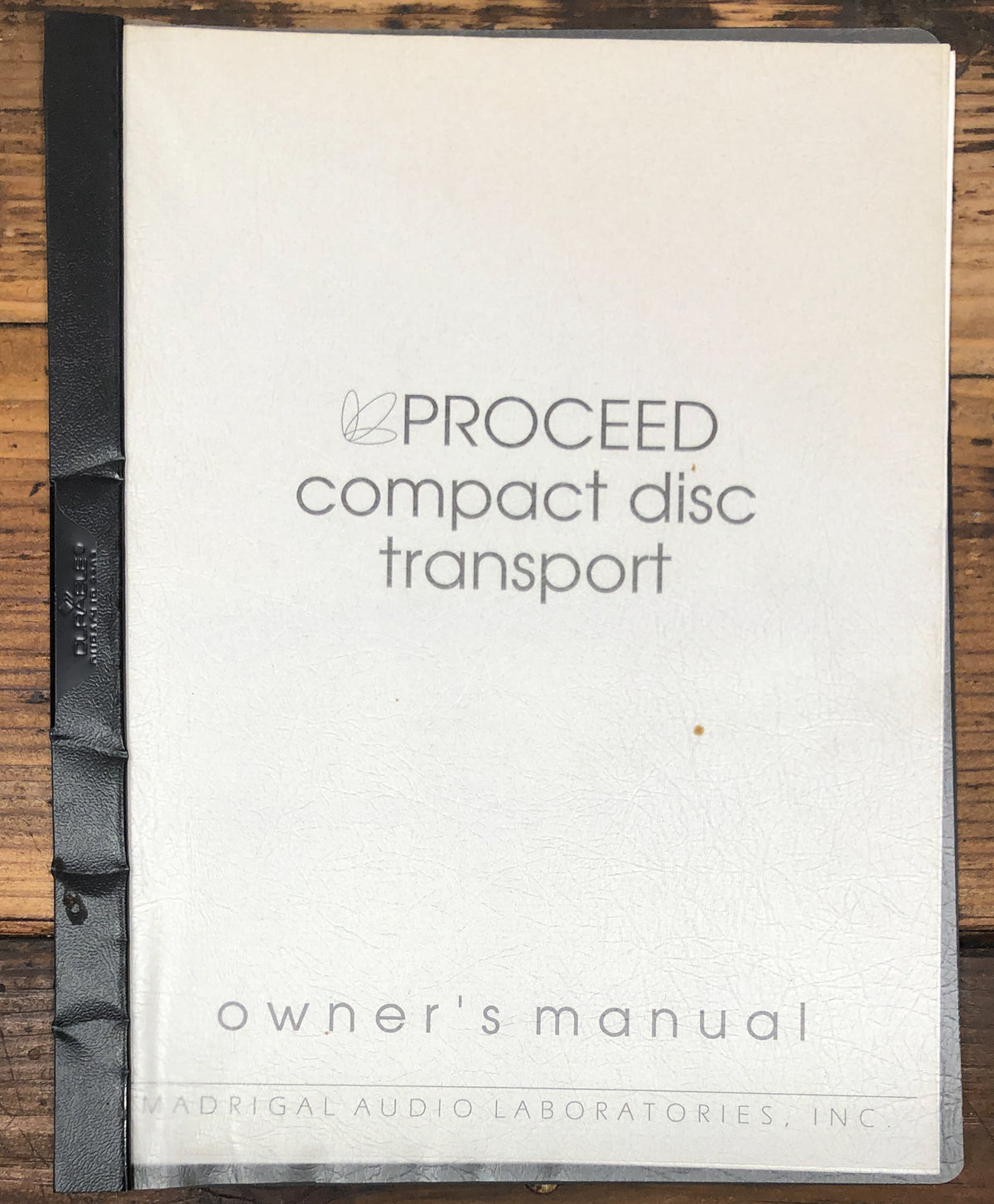 Madrigal Audio Proceed Compact Disc Transport Owner / User Manual *Original*