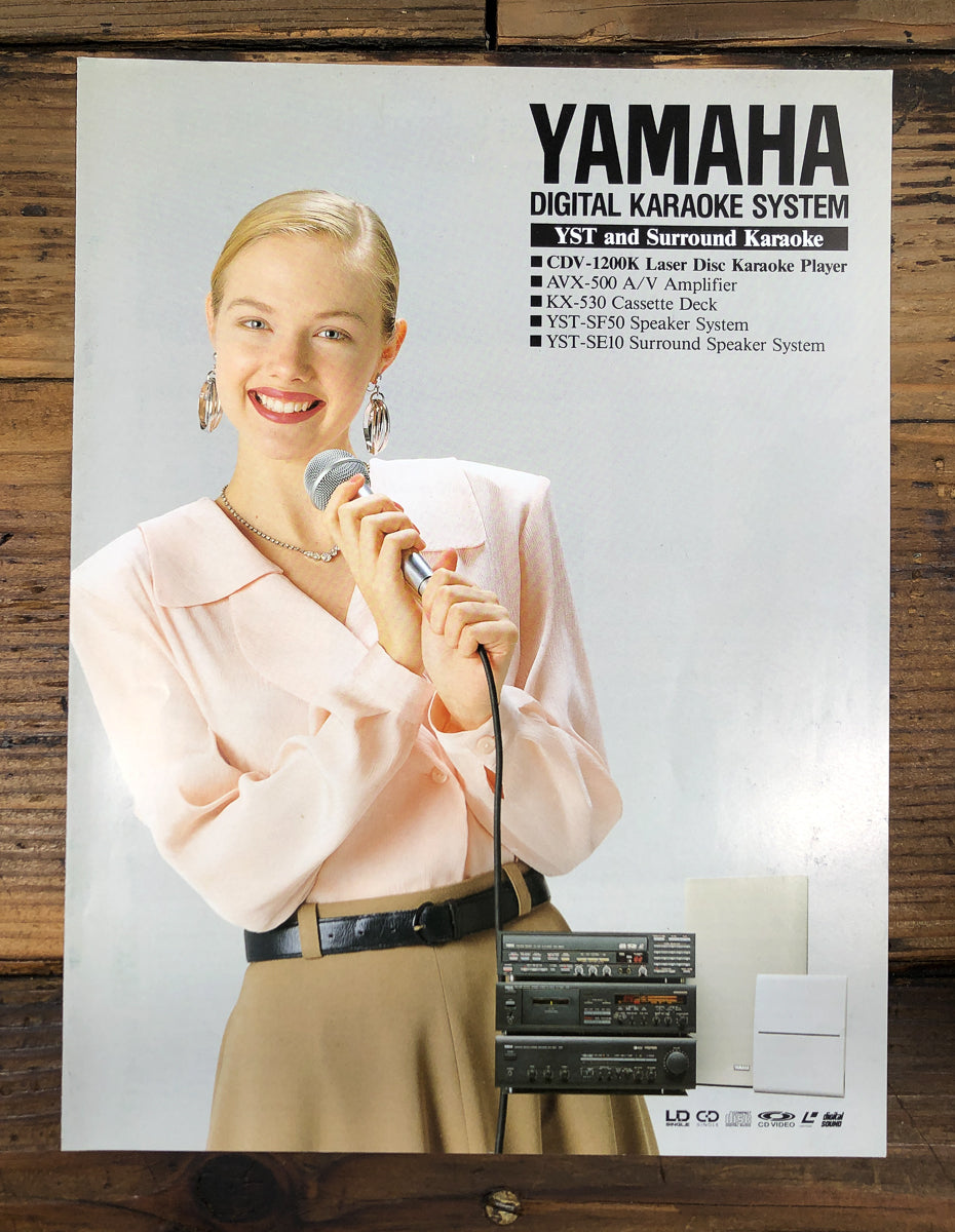 Yamaha Karaoke System CDV-1200K 3pg Dealer Brochure *Original*