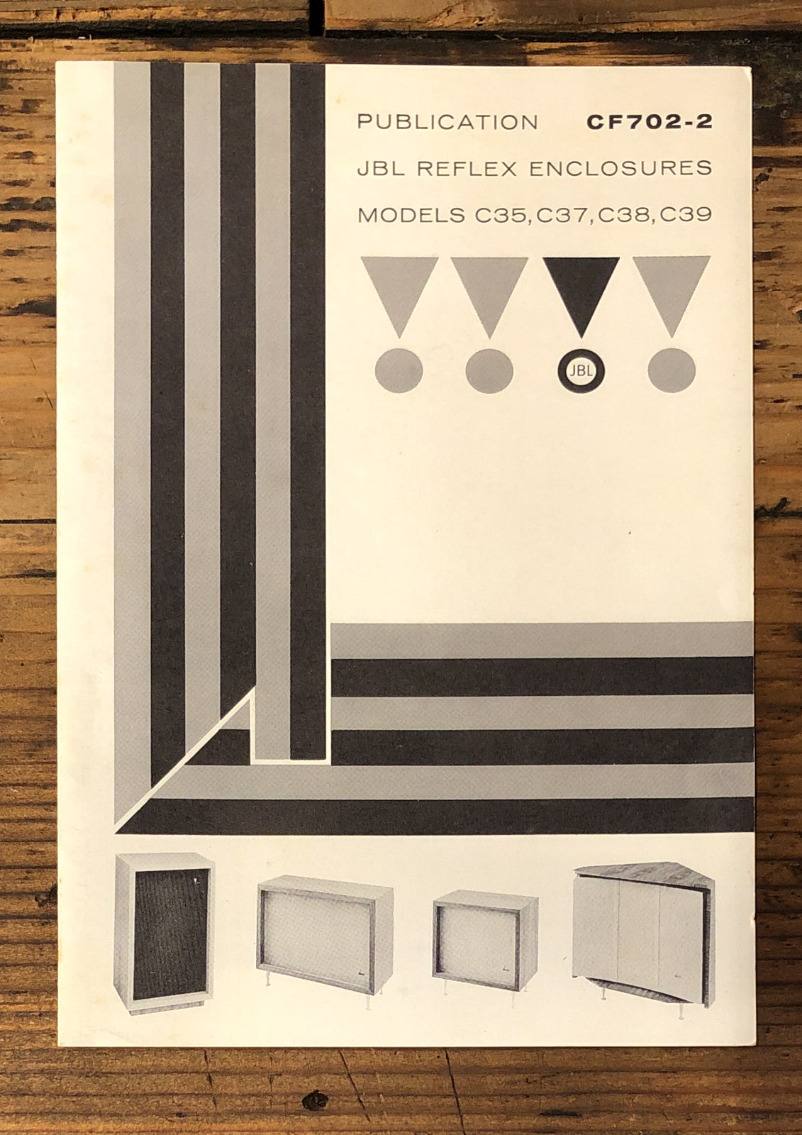 JBL CF702-2 Reflex Enclosures C35 C37 C38 C39 7pg Foldout Brochure *Orig*