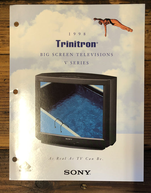 Sony Trinitron V Series  1998 5pg Foldout Advertising Dealer Brochure *Orig*