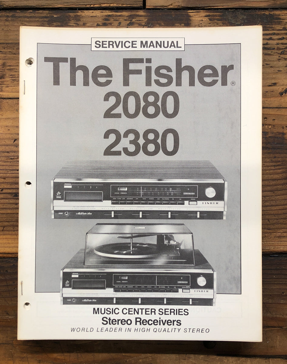 Fisher Model 2080 2380 Receiver Service Manual *Original*