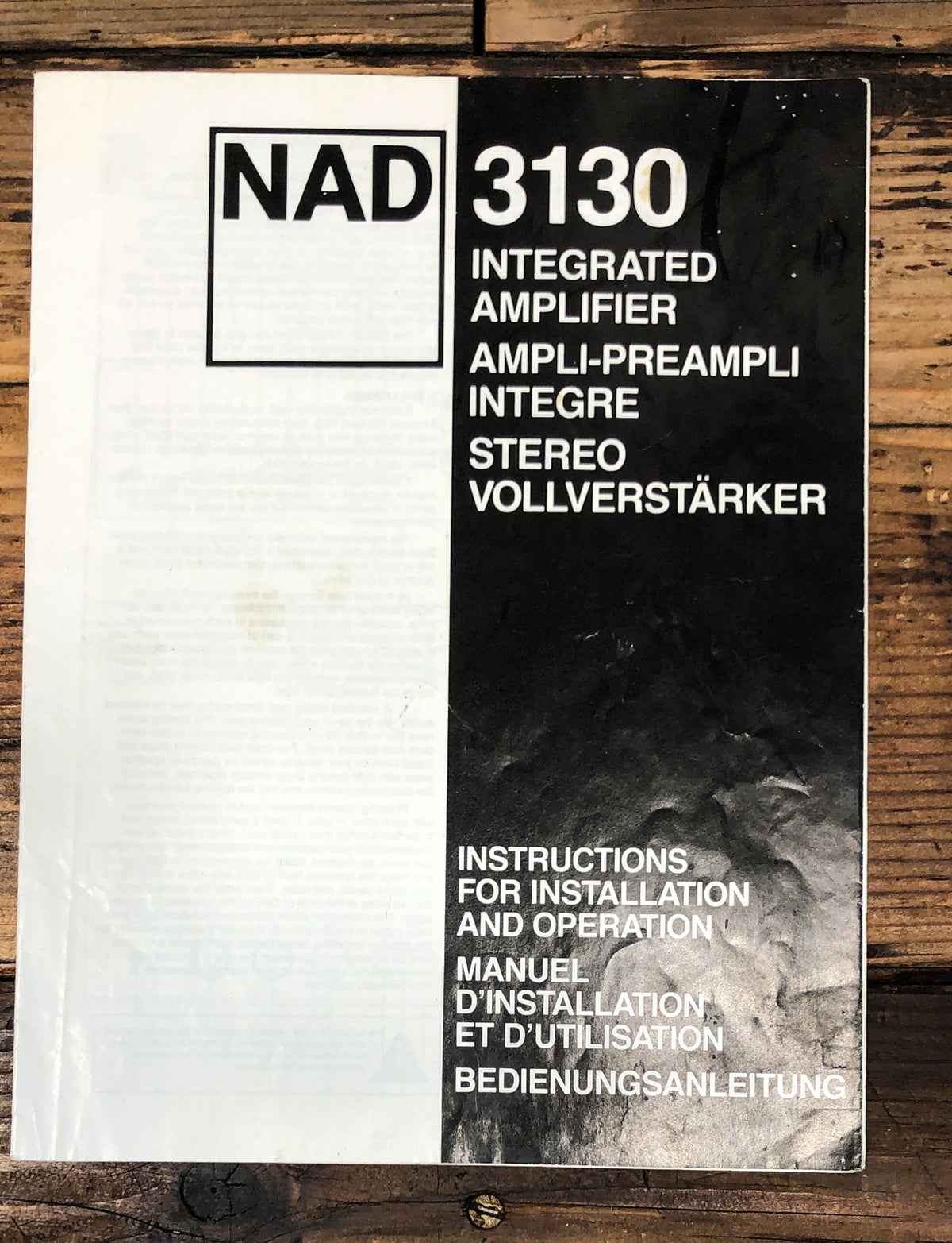 NAD Model 3125 Amplifier Owners / User Manual *Original*