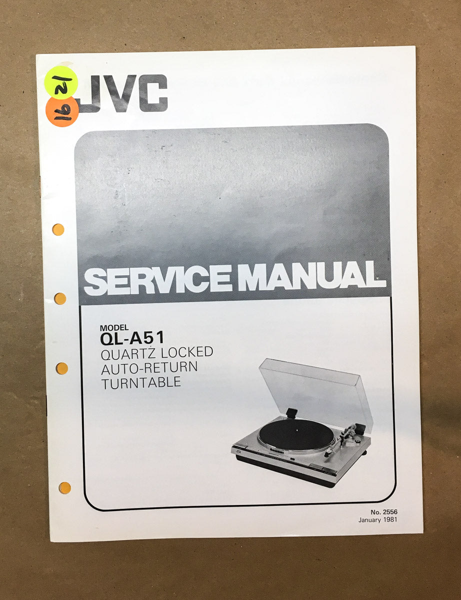 JVC QL-A51 Record Player / Turntable Service Manual *Original*