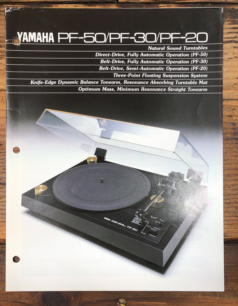 Yamaha PF-50 PF-30 PF-20 Turntable Dealer Brochure Brochure *Original*