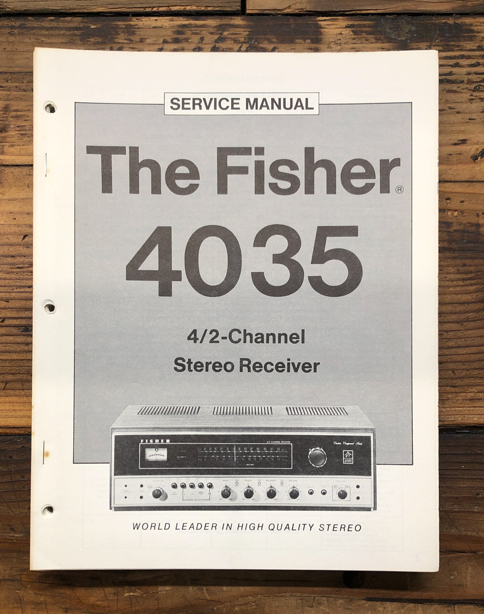 Fisher Model 4035 Receiver Service Manual *Original*
