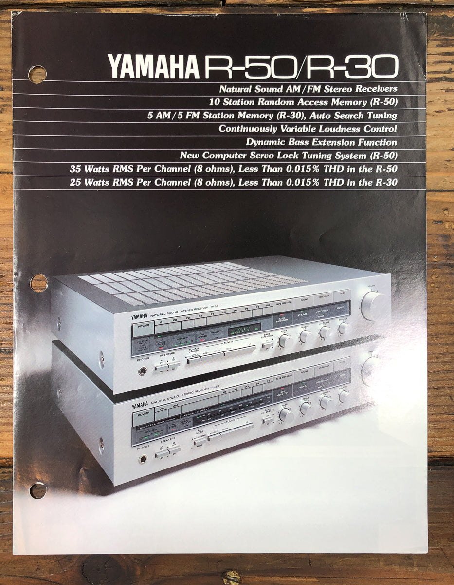 Yamaha R-30 R-50 Receiver Dealer Brochure Brochure *Original*