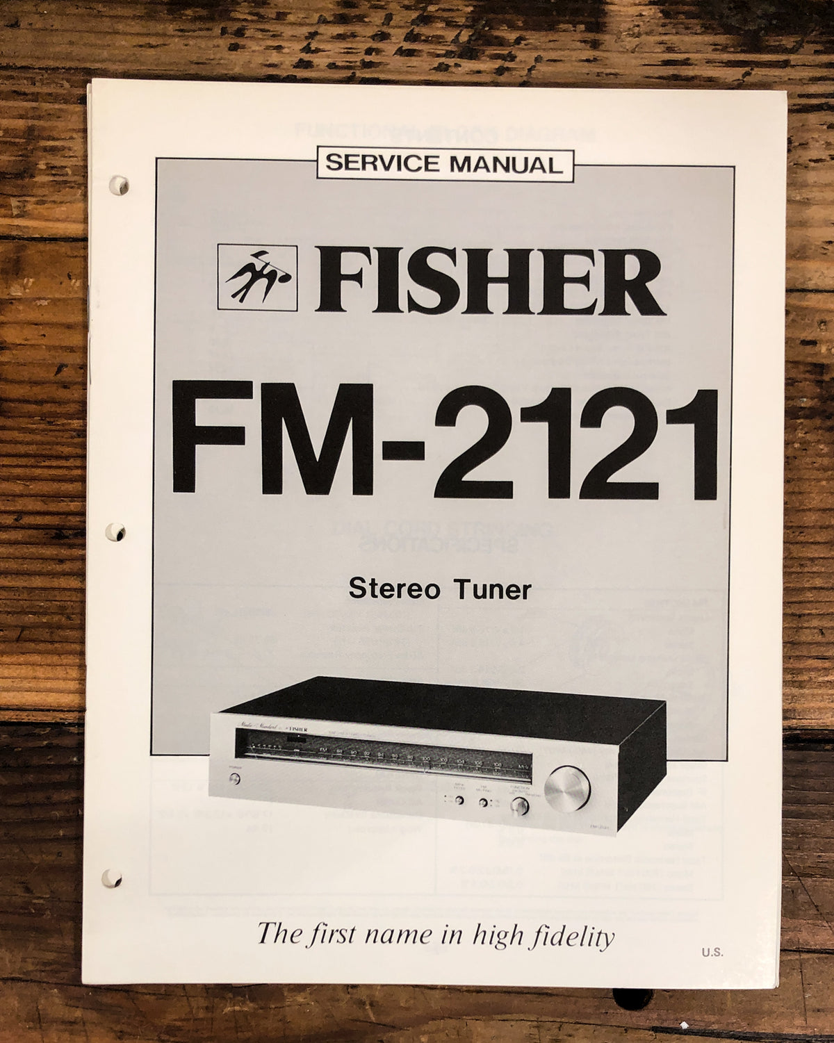 Fisher FM-2121 Tuner Service Manual *Original*