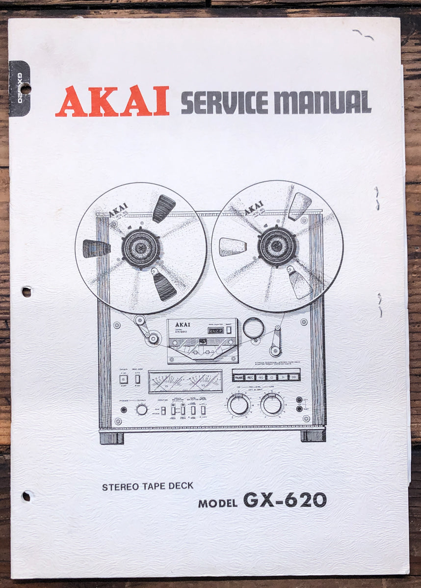 Akai GX-620 Reel to Reel Service Manual *Original*