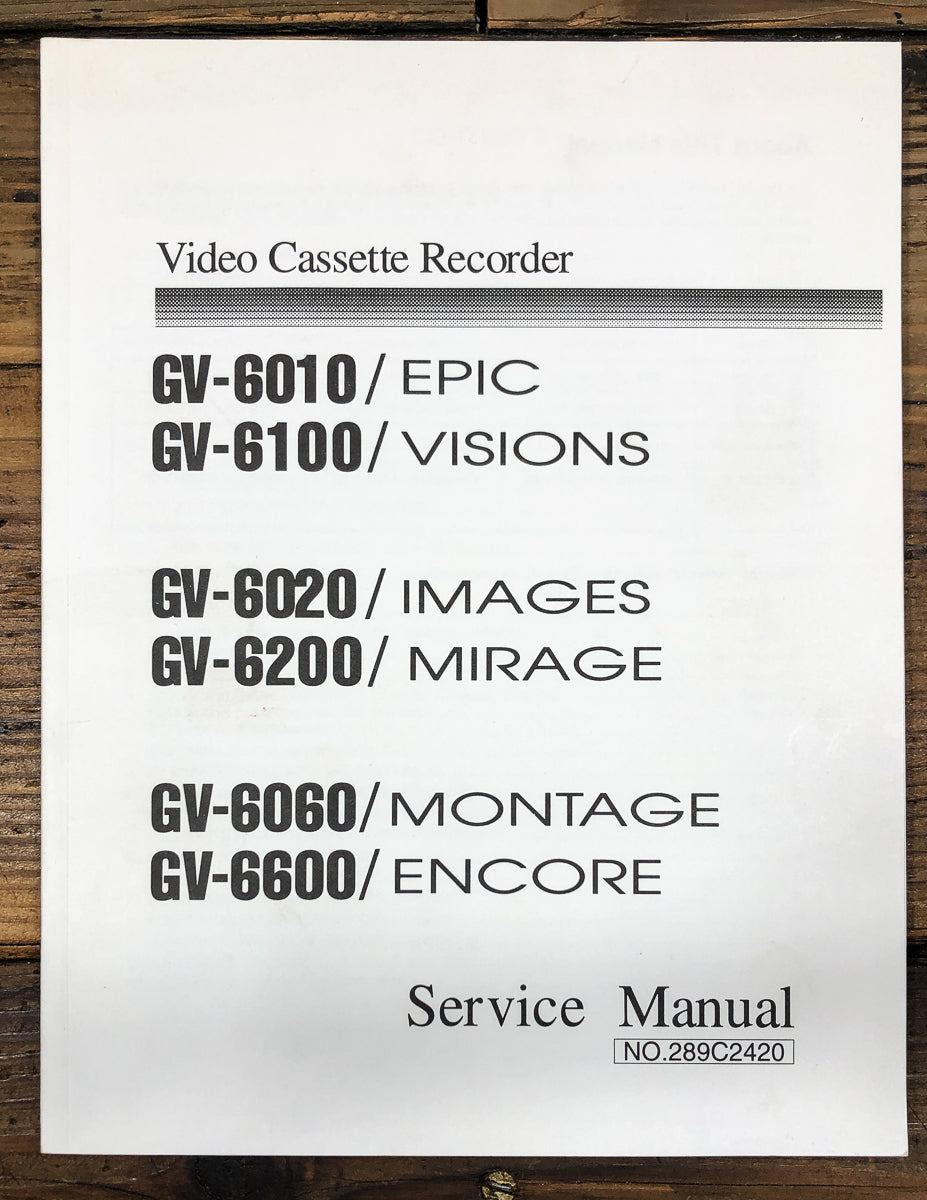 GO Video GV-GV-6010 -6100 -6020 -6200 -6060 -6600 VCR Service Manual *Original*