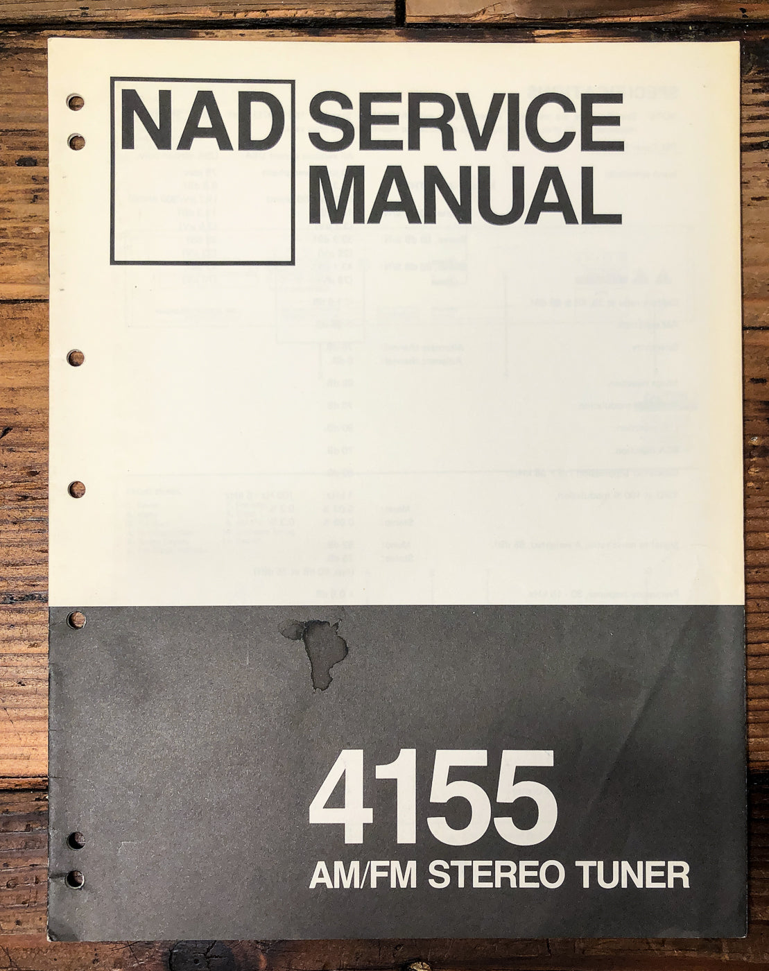 NAD Model 4155 Tuner Service Manual *Original*