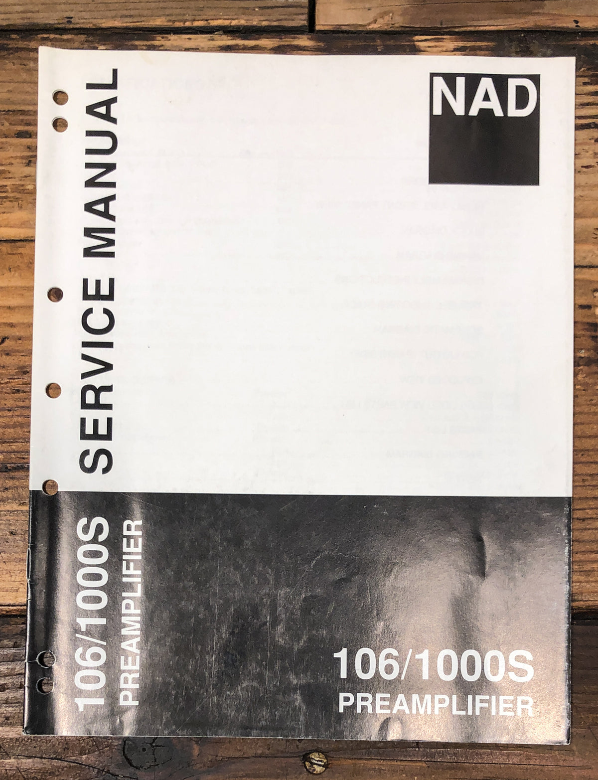 NAD Model 106 1000S Preamp / Preamplifier Service Manual *Original*