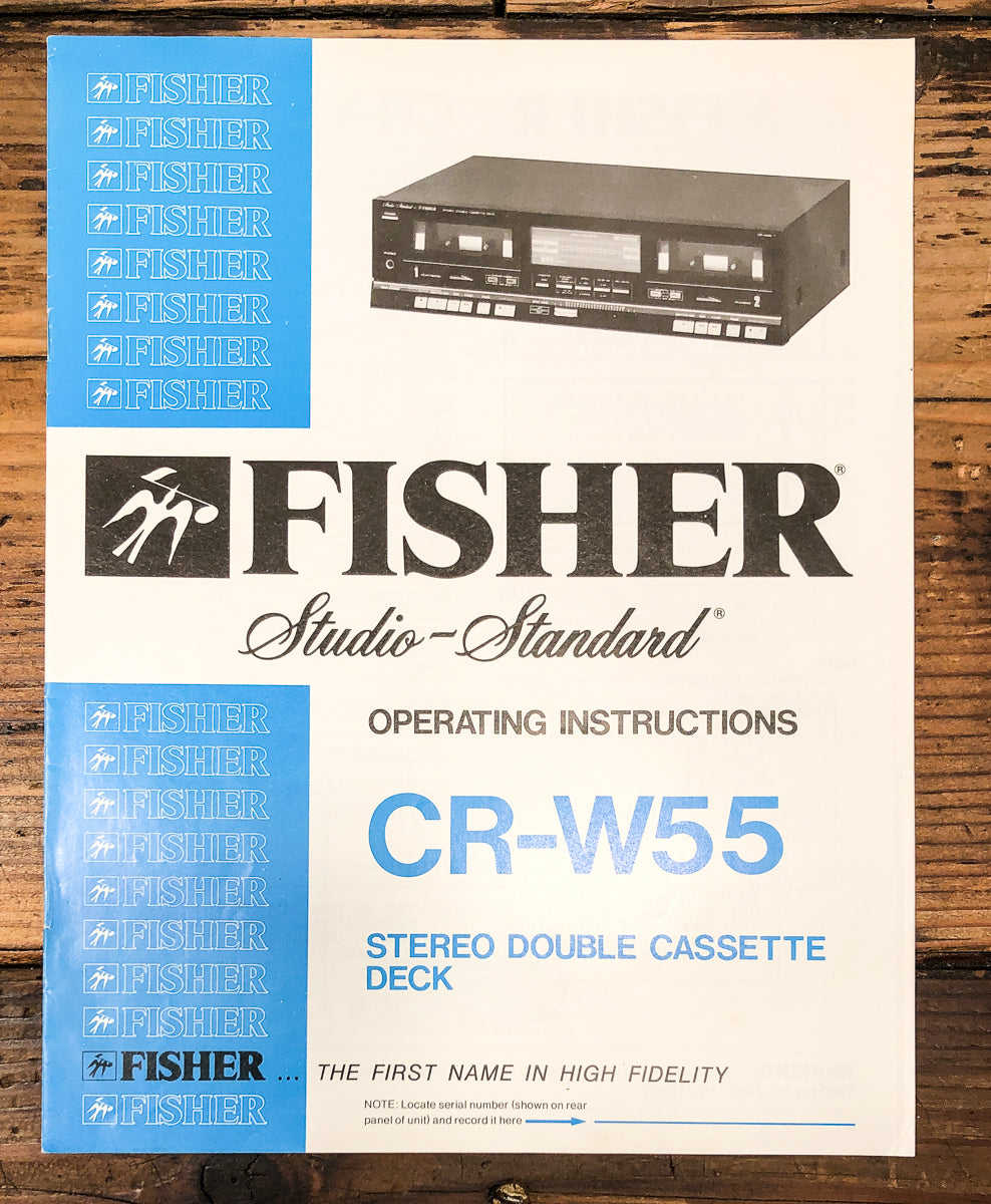 Fisher CR-W55 Cassette Owners / User Manual *Original*
