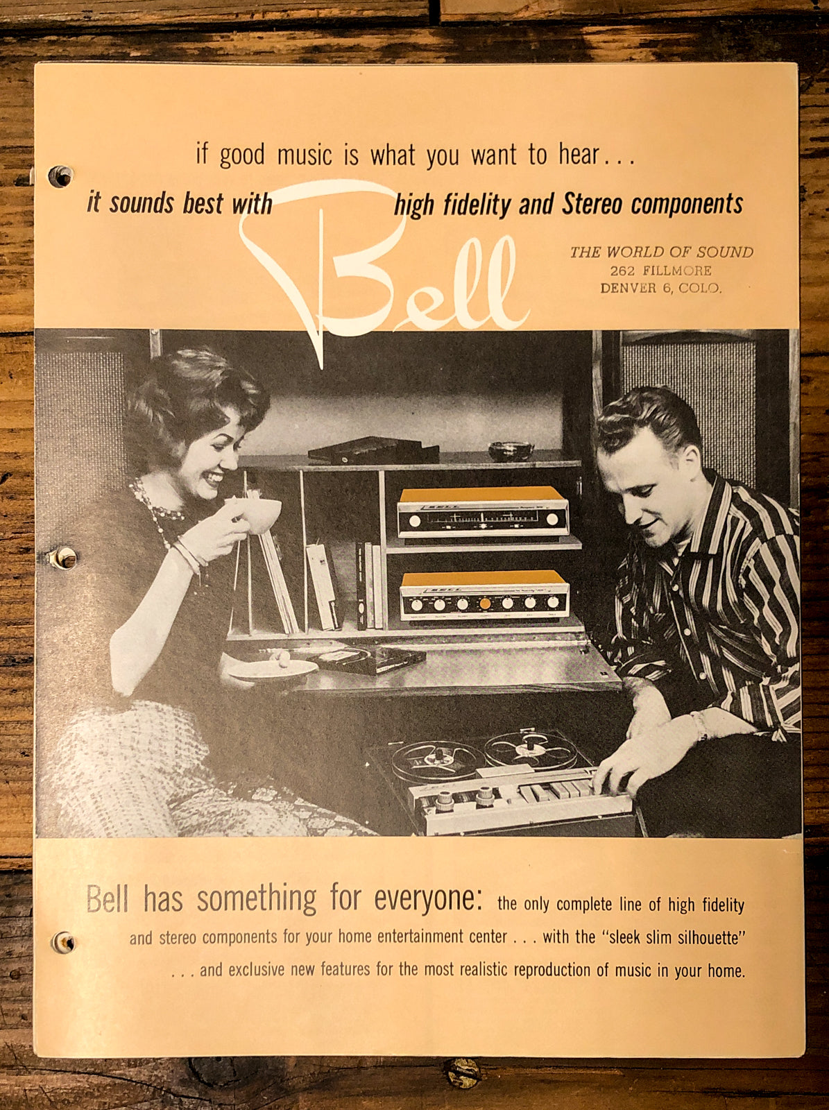 Bell Stereo Model 3030 3070 2521 2520 Tuner Amplifier 3pg Brochure *Orig*