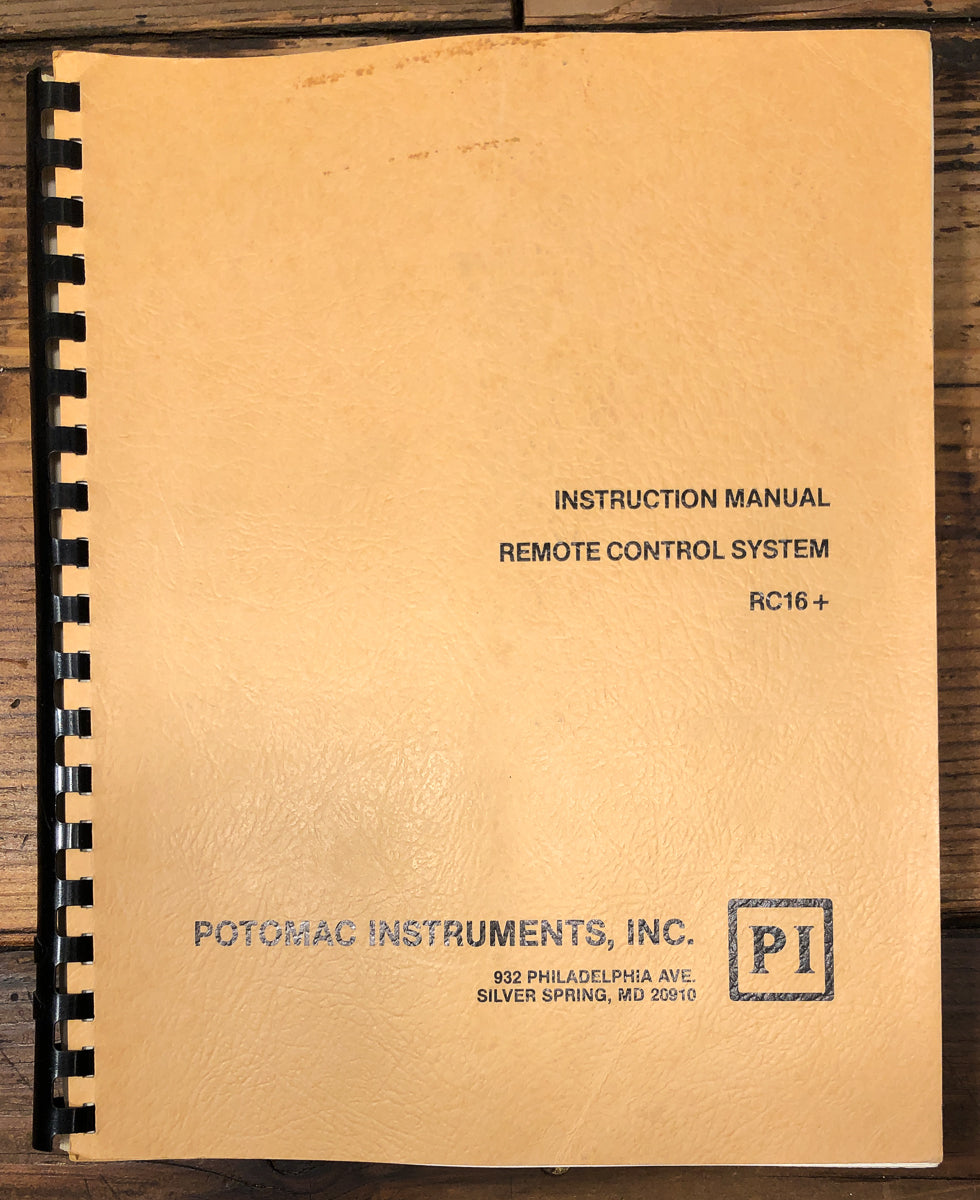 Potomac Instruments Model RC16+ RC 16 + Remote Owners / User Manual *Original*