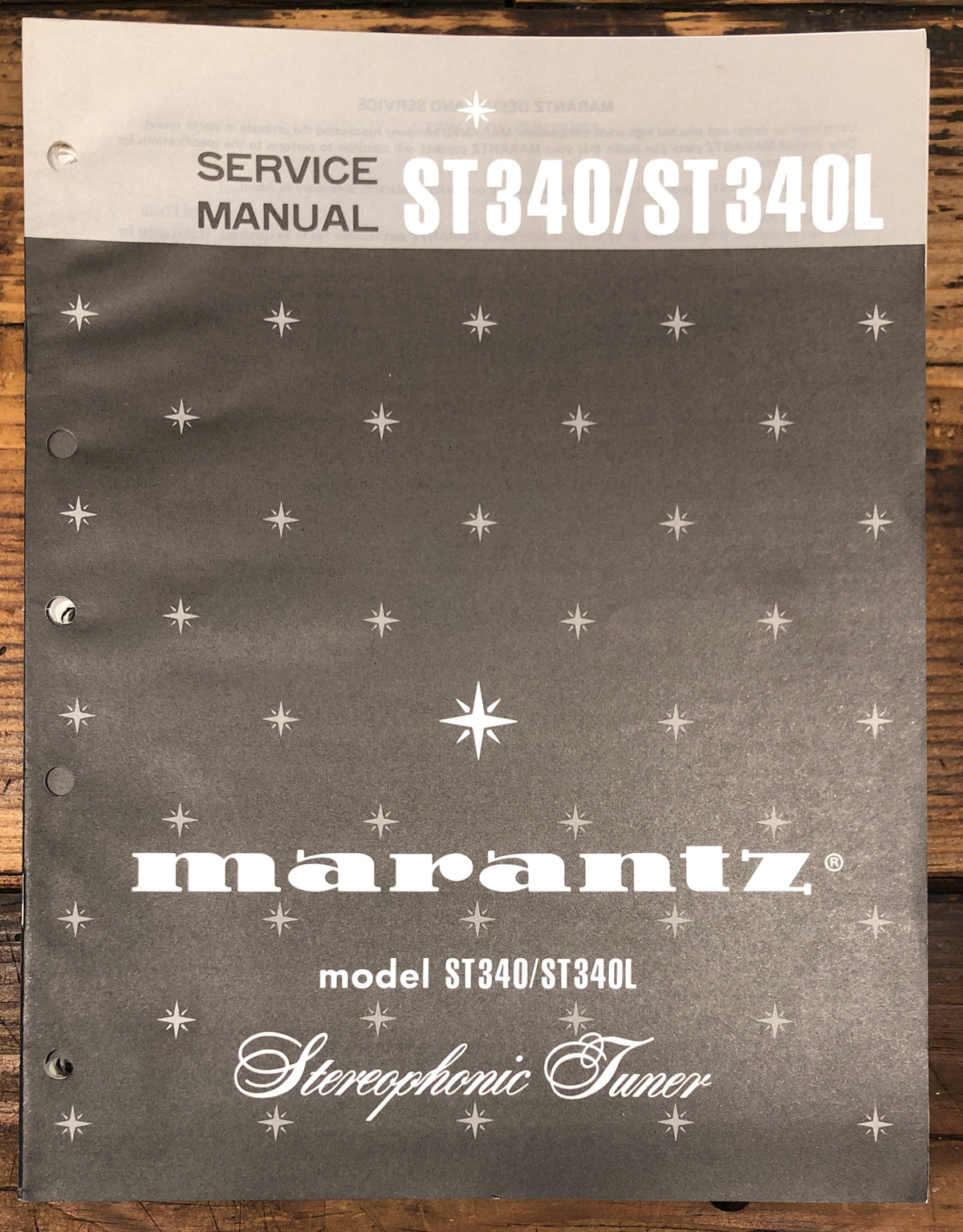 Marantz ST340 ST-340 L Tuner Service Manual *Original*