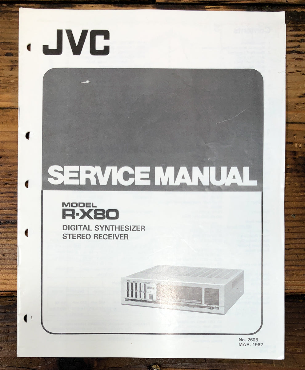 JVC R-X80 Amplifier Service Manual *Original*