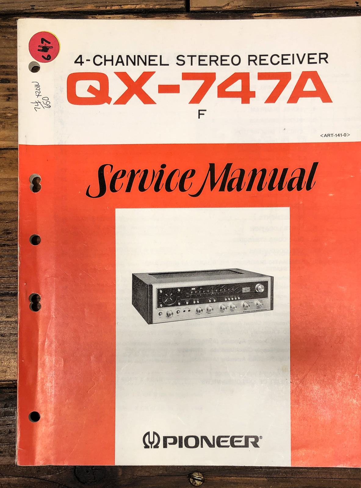Pioneer QX-747A Receiver Service Manual *Original*