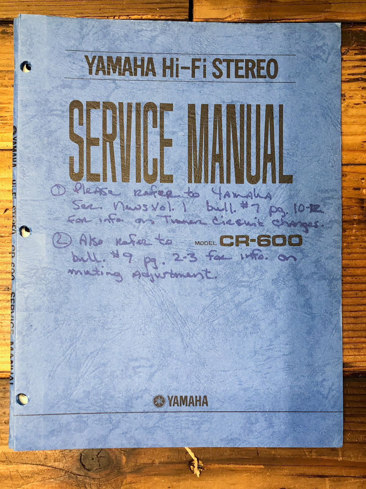 Yamaha CR-600 Receiver Service Manual *Original*