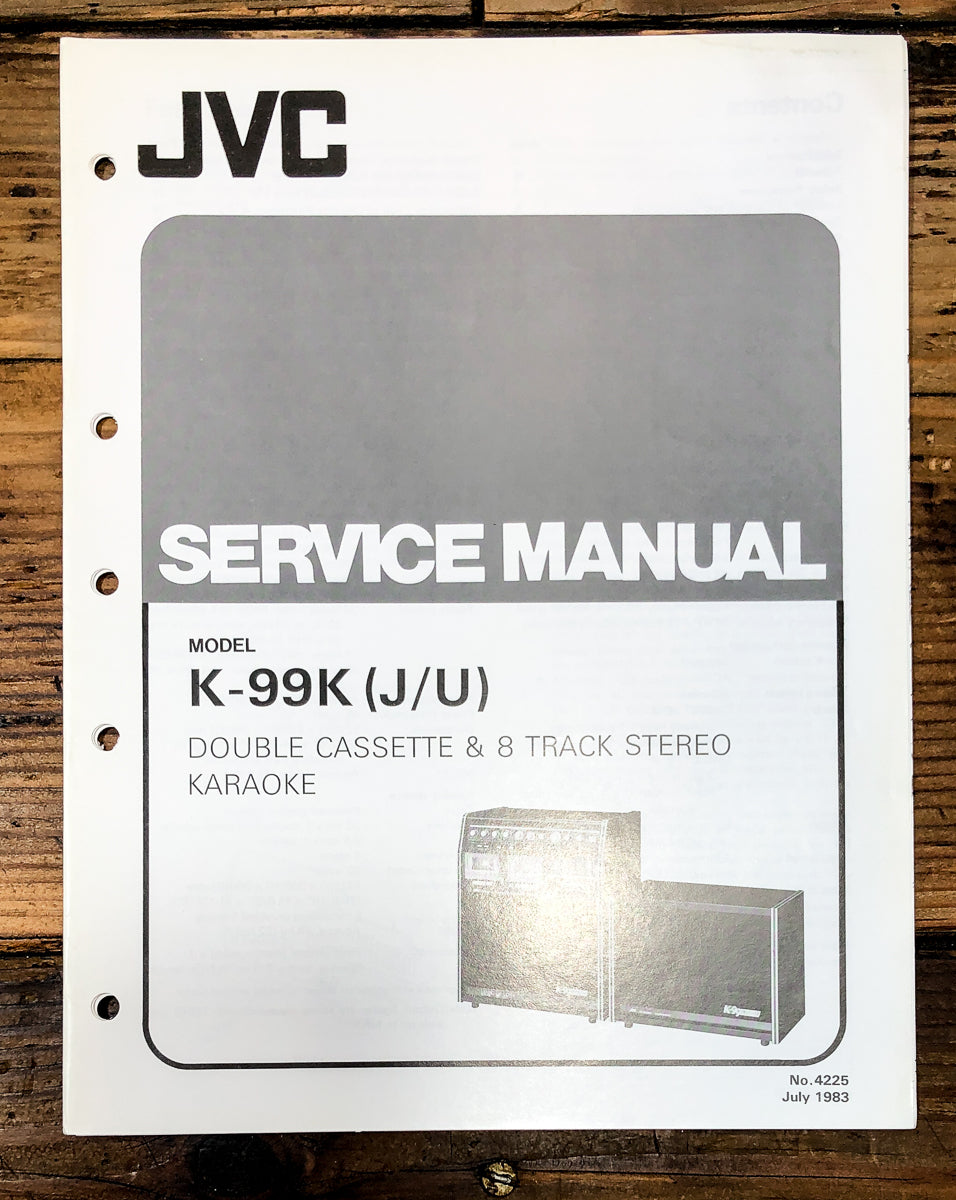JVC K-99K Karaoke Tape Recorder Service Manual *Original*