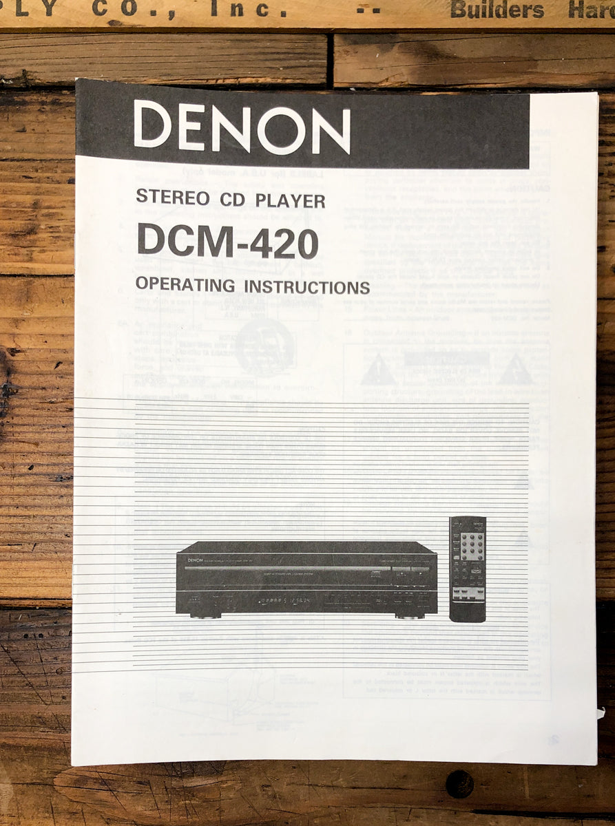 Denon DCM-420 CD Player Owner / User Manual *Original*